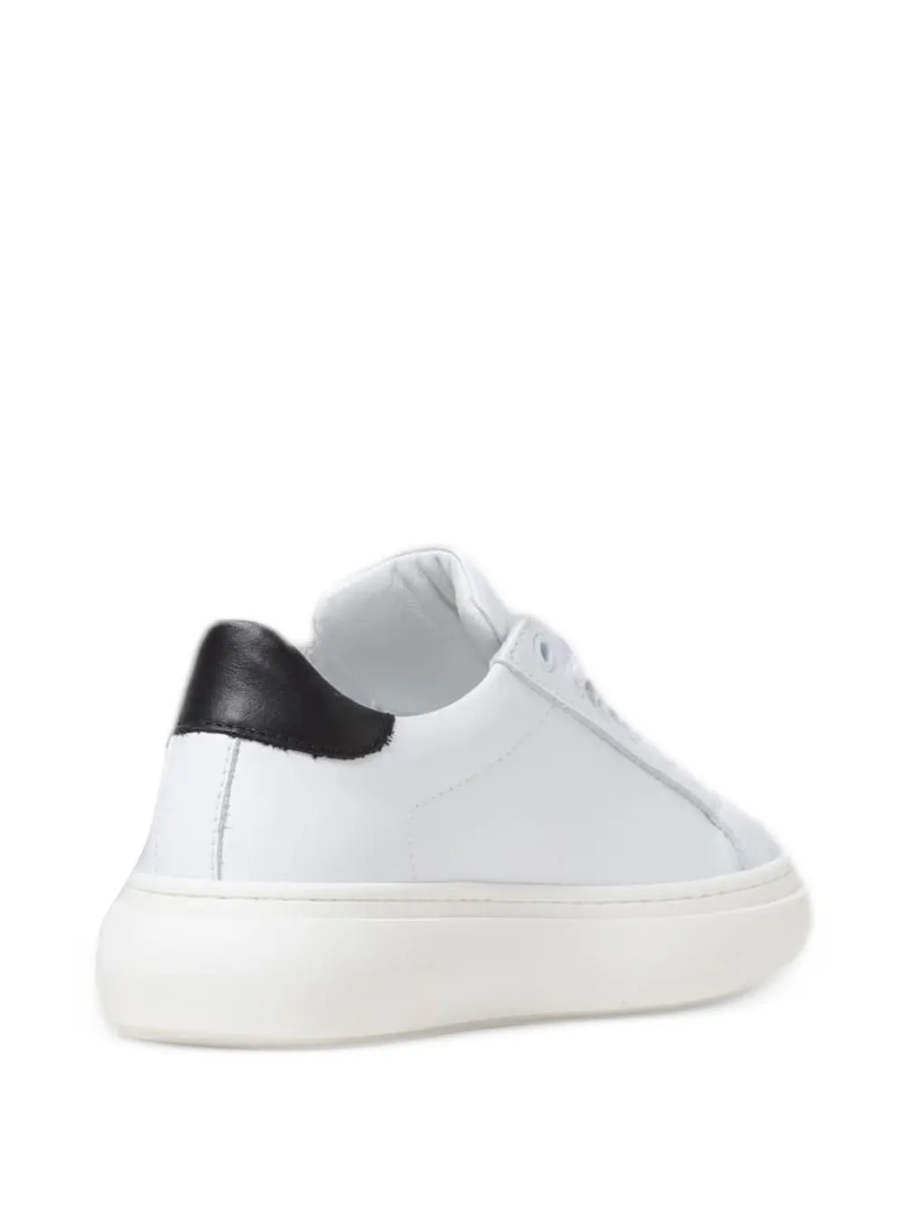 MSGM Kids logo-plaque leather sneakers Wit