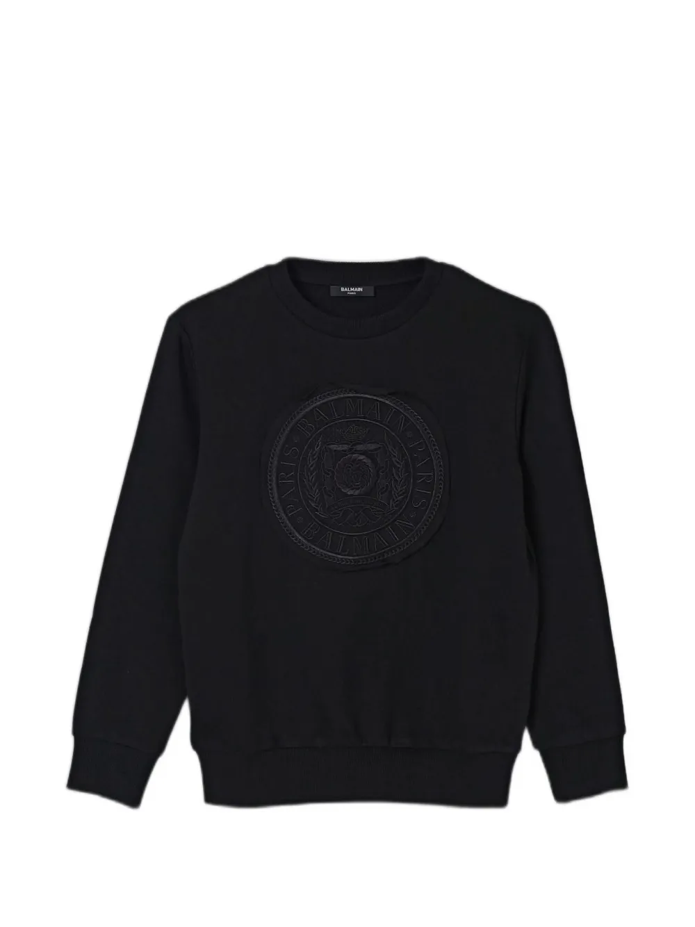 Balmain Kids embroidered-crest sweatshirt - Nero