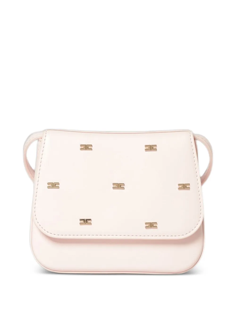 Elisabetta Franchi Kids monogram-plaque shoulder bag Roze
