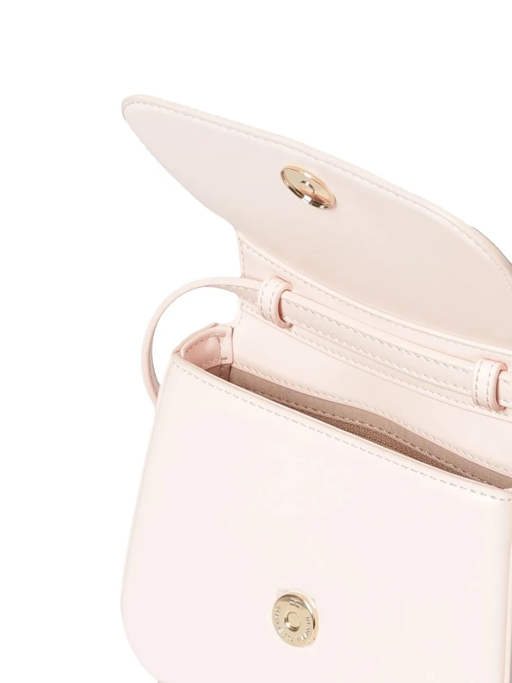 Elisabetta Franchi Kids monogram-plaque shoulder bag Roze