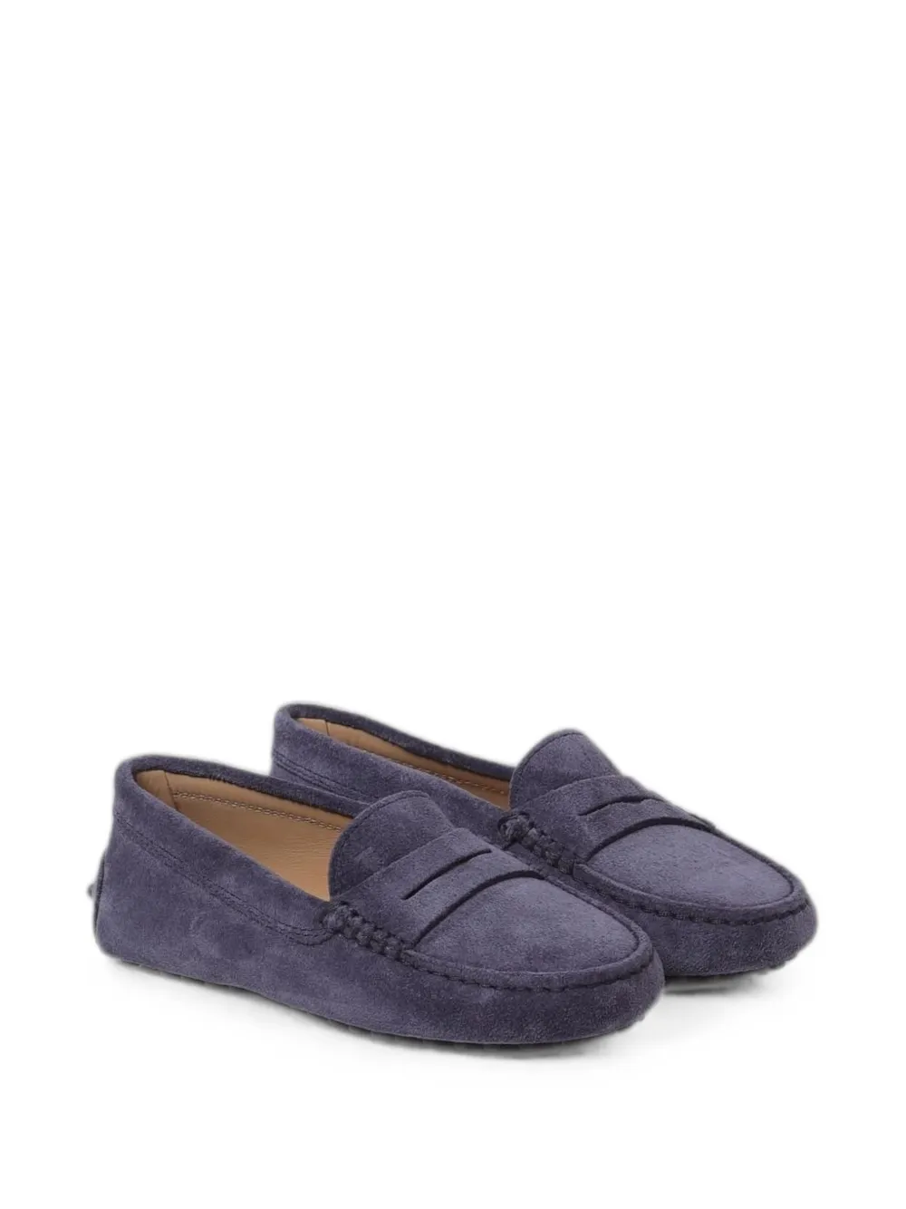 Tod's Kids Gommino suède loafers Blauw
