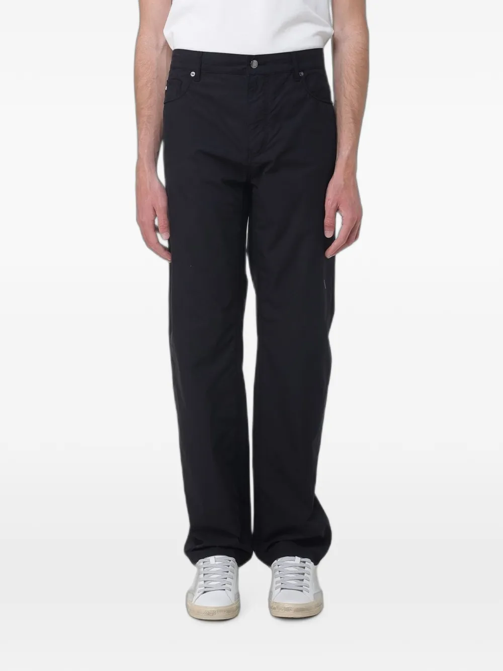 Emporio Armani J76 five-pocket cotton trousers - Nero