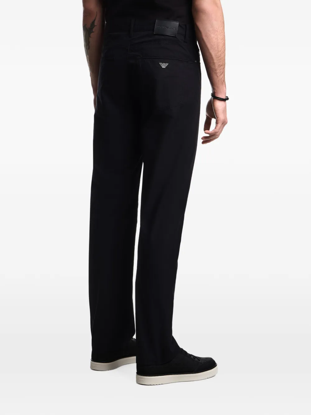 Emporio Armani J76 katoenen broek met vijf zakken Zwart