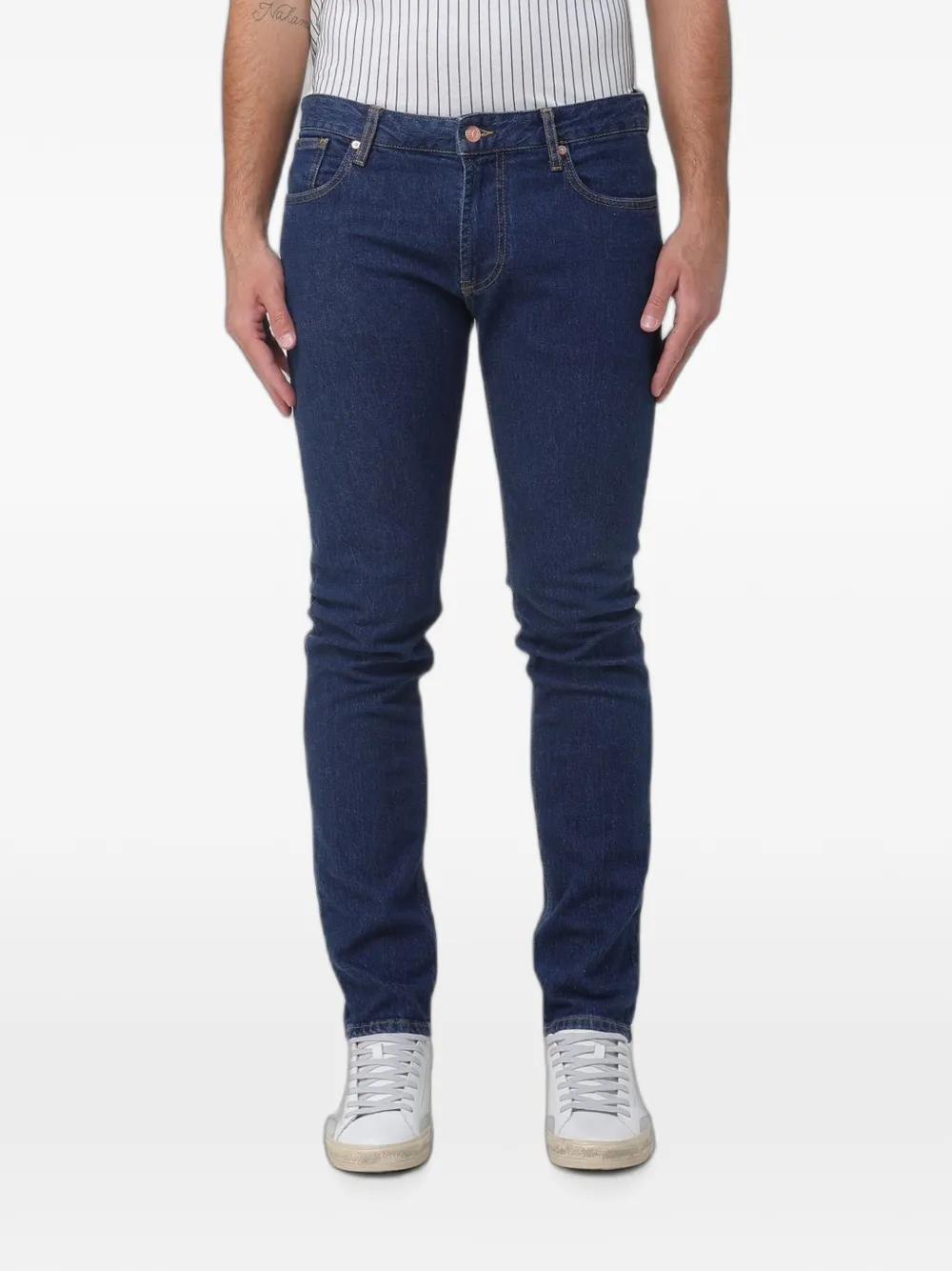 Emporio Armani J06 low wasted slim-fit jeans - Blau