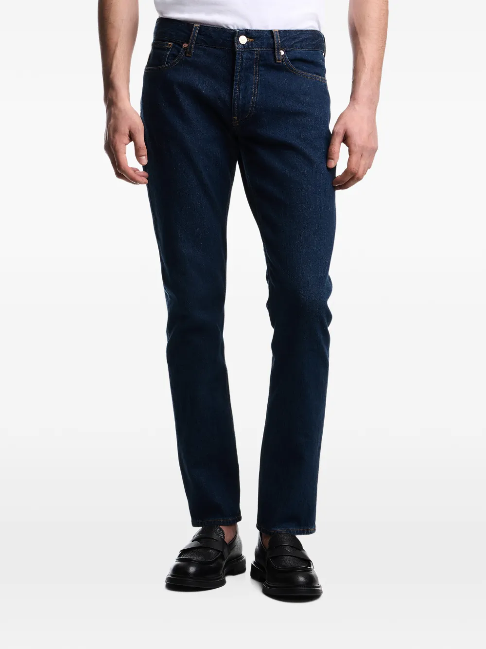 Emporio Armani J06 low-waist slim-fit jeans Blauw