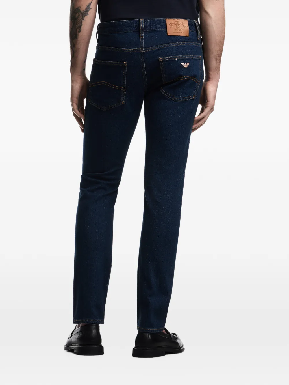 Emporio Armani J06 low-waist slim-fit jeans Blauw