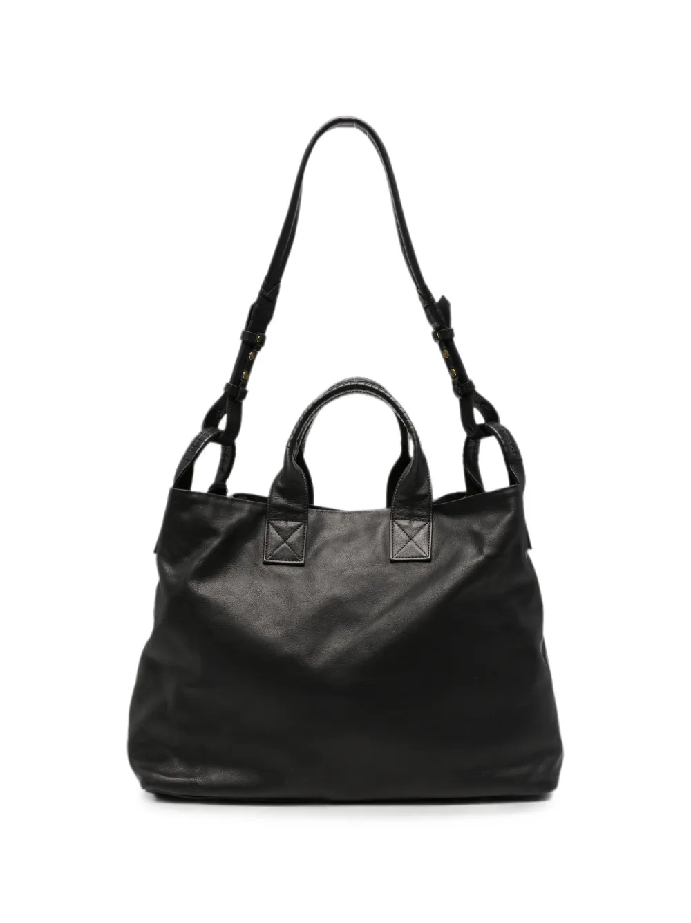 Cornelian Taurus By Daisuke Iwanaga braided-strap leather tote bag - Nero