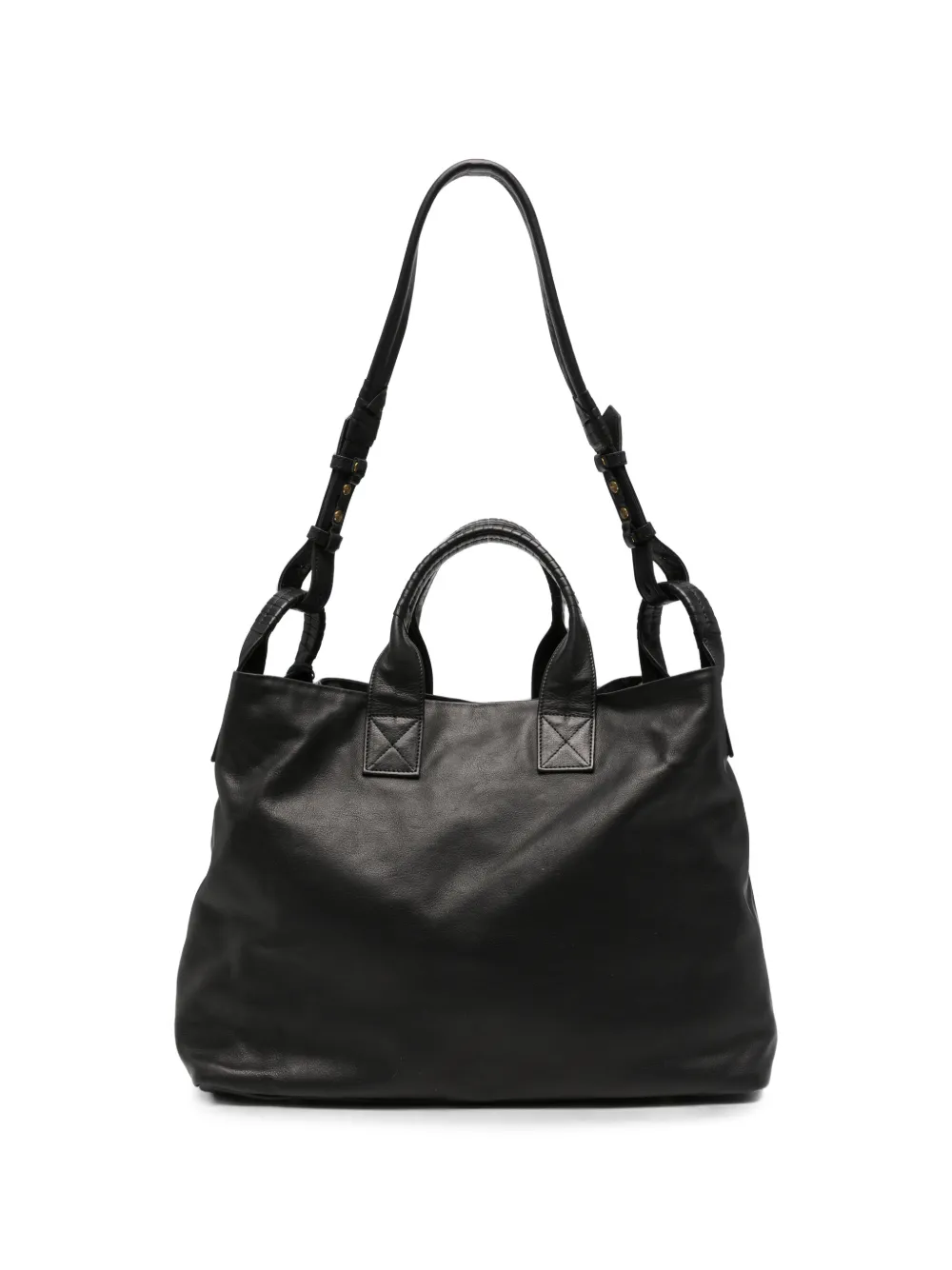 Cornelian Taurus By Daisuke Iwanaga braided-strap leather tote bag - Nero
