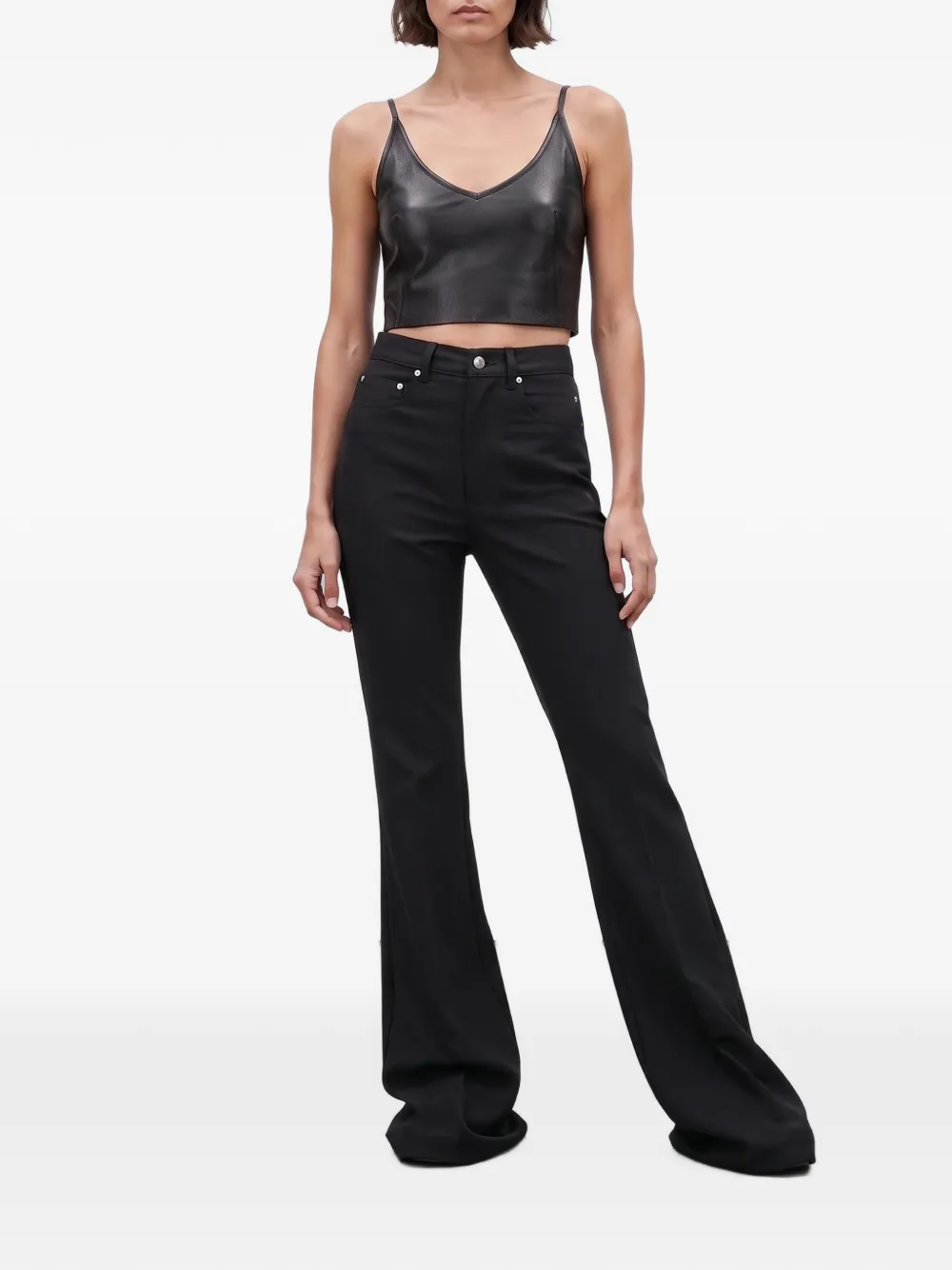 Rick Owens Flared broek Zwart
