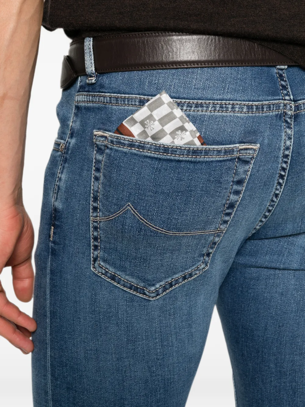 Jacob Cohën Skinny jeans met logopatch Blauw