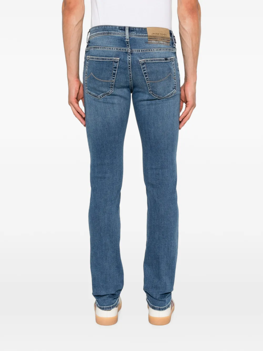 Jacob Cohën Skinny jeans met logopatch Blauw