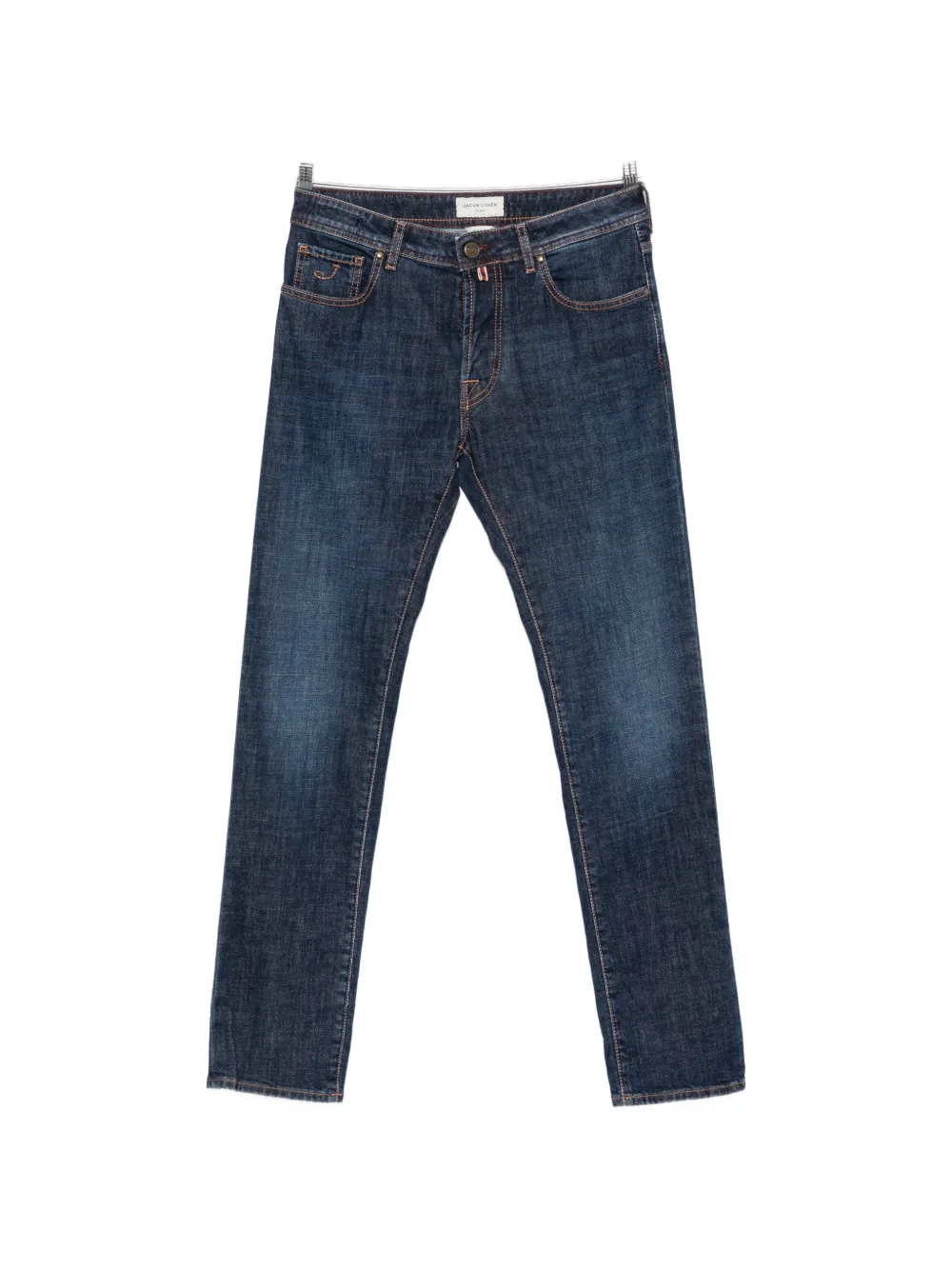 Jacob Cohën logo-patch straight-leg jeans - Blu