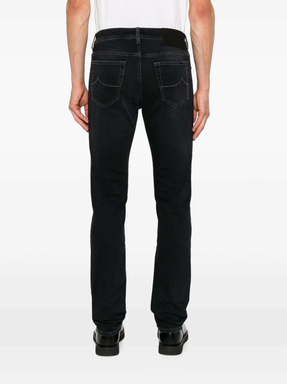 Jacob Cohën Skinny jeans met logopatch Zwart