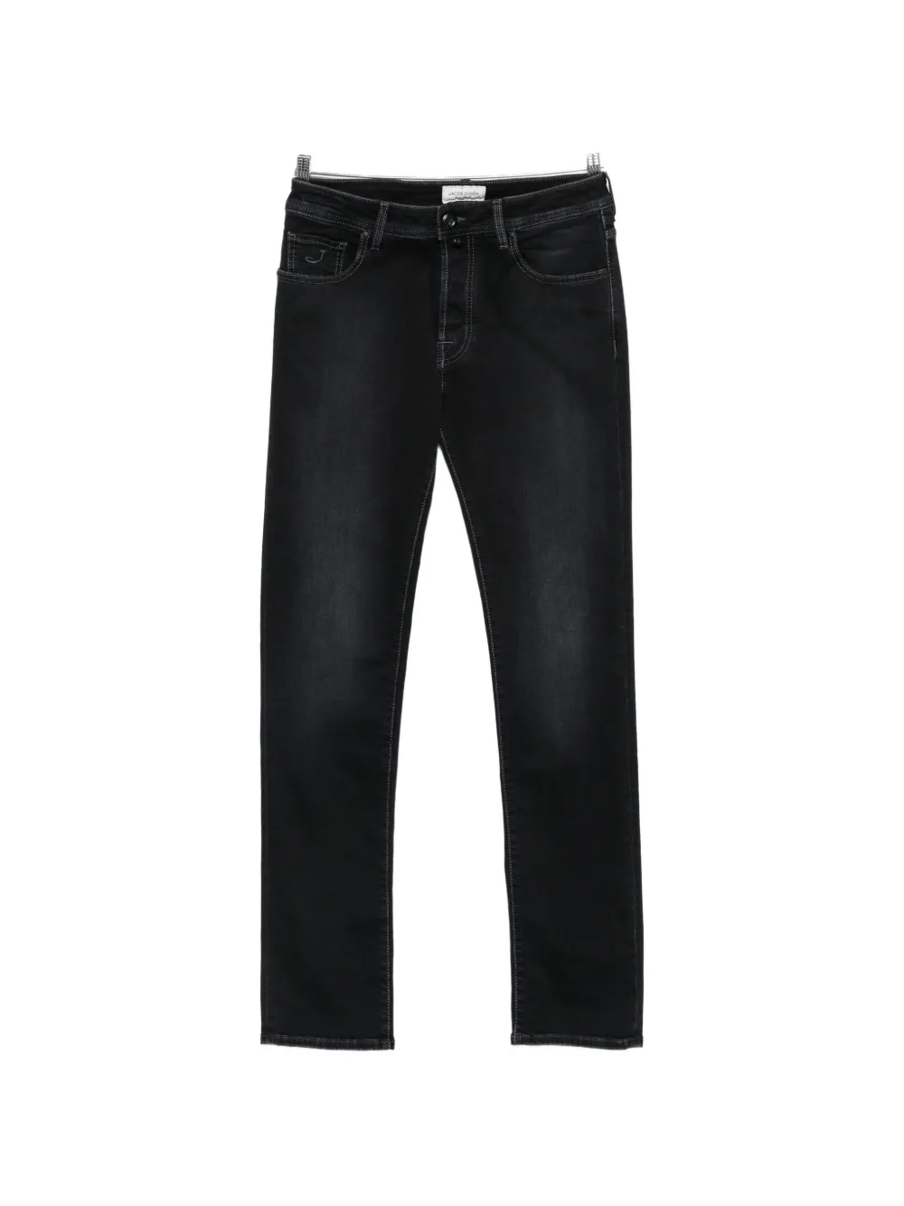 Jacob Cohën logo-patch slim-fit jeans - Schwarz
