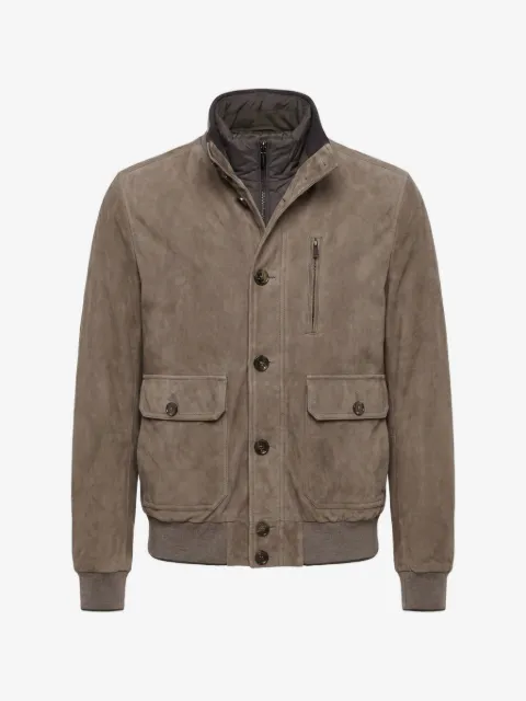 Moorer suede bomber jacket