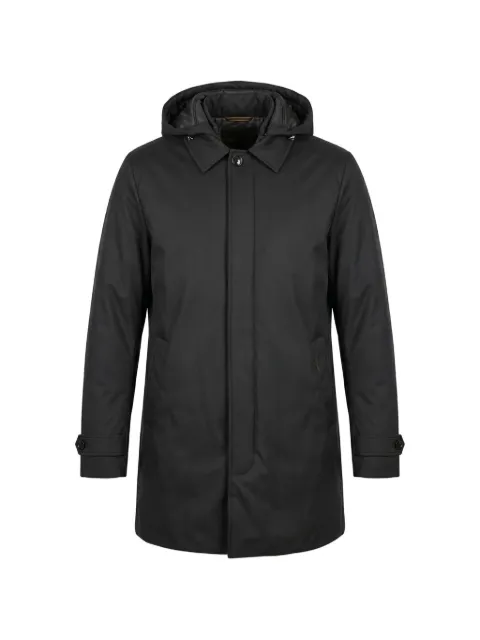 Moorer hooded button-up coat