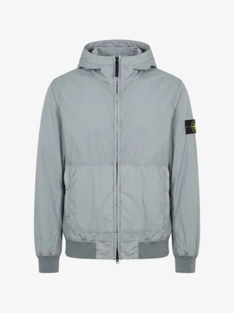 Stone Island logo-patch hooded jacket