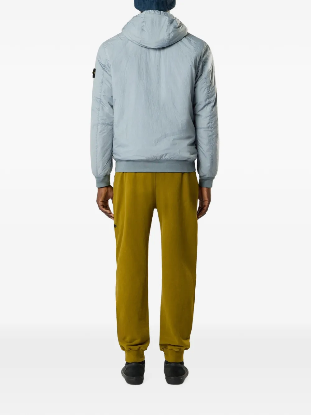 Stone Island 4100110 Reps NY jack met gekreukt effect Grijs