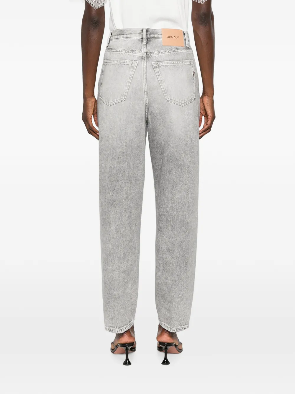 DONDUP Bessie jeans met acid-wassing Grijs