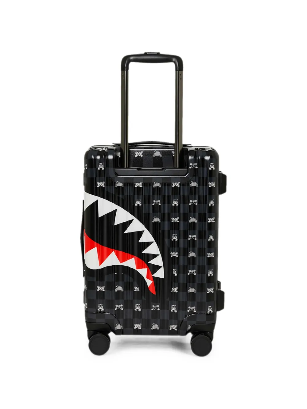 sprayground kid Shark Mouth geruite rolkoffer Grijs