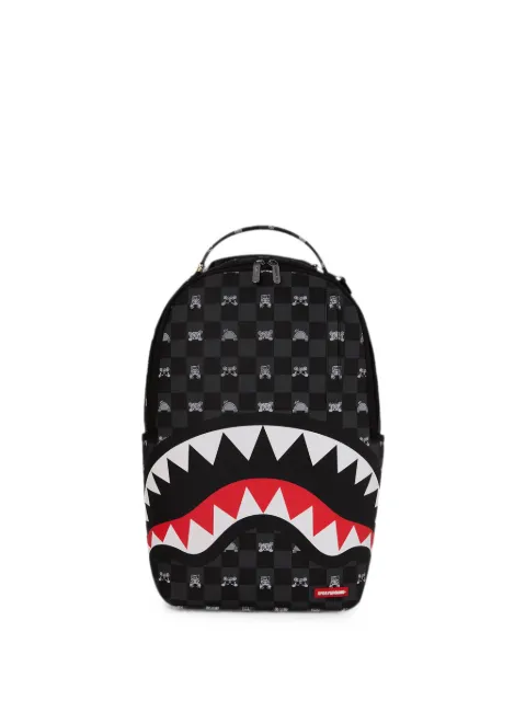 sprayground kid shark mouth checkered backpack
