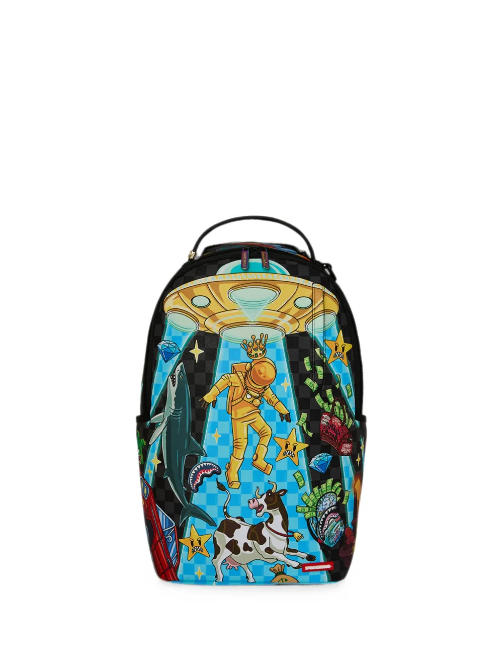 sprayground kid graphic-print checkered backpack - Nero