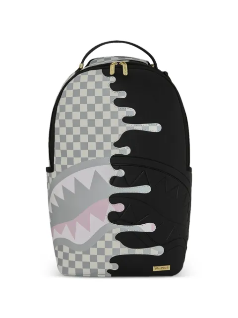 sprayground kid check-print Shark Mouth backpack