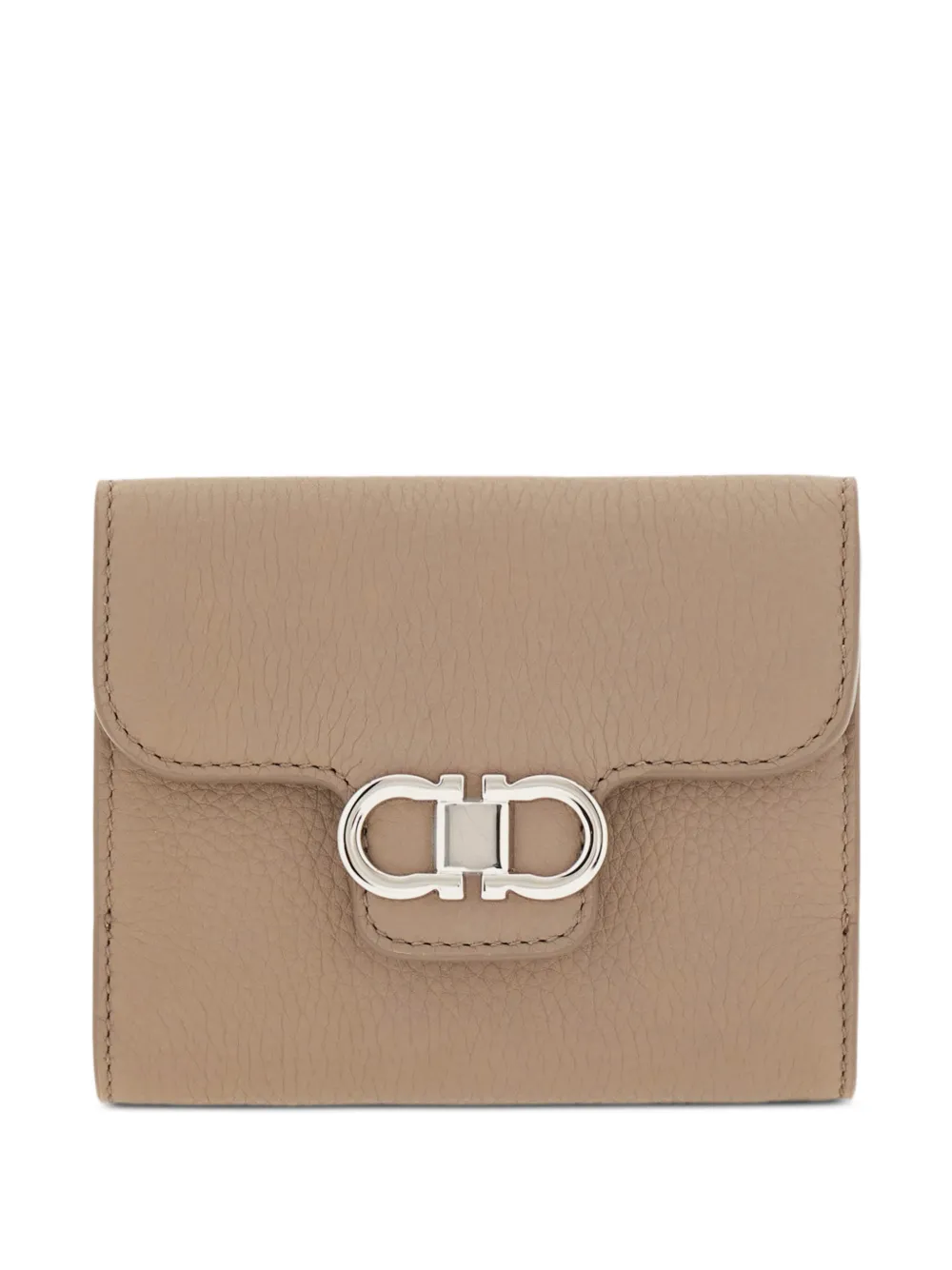 Ferragamo Gancini compact wallet - Nude