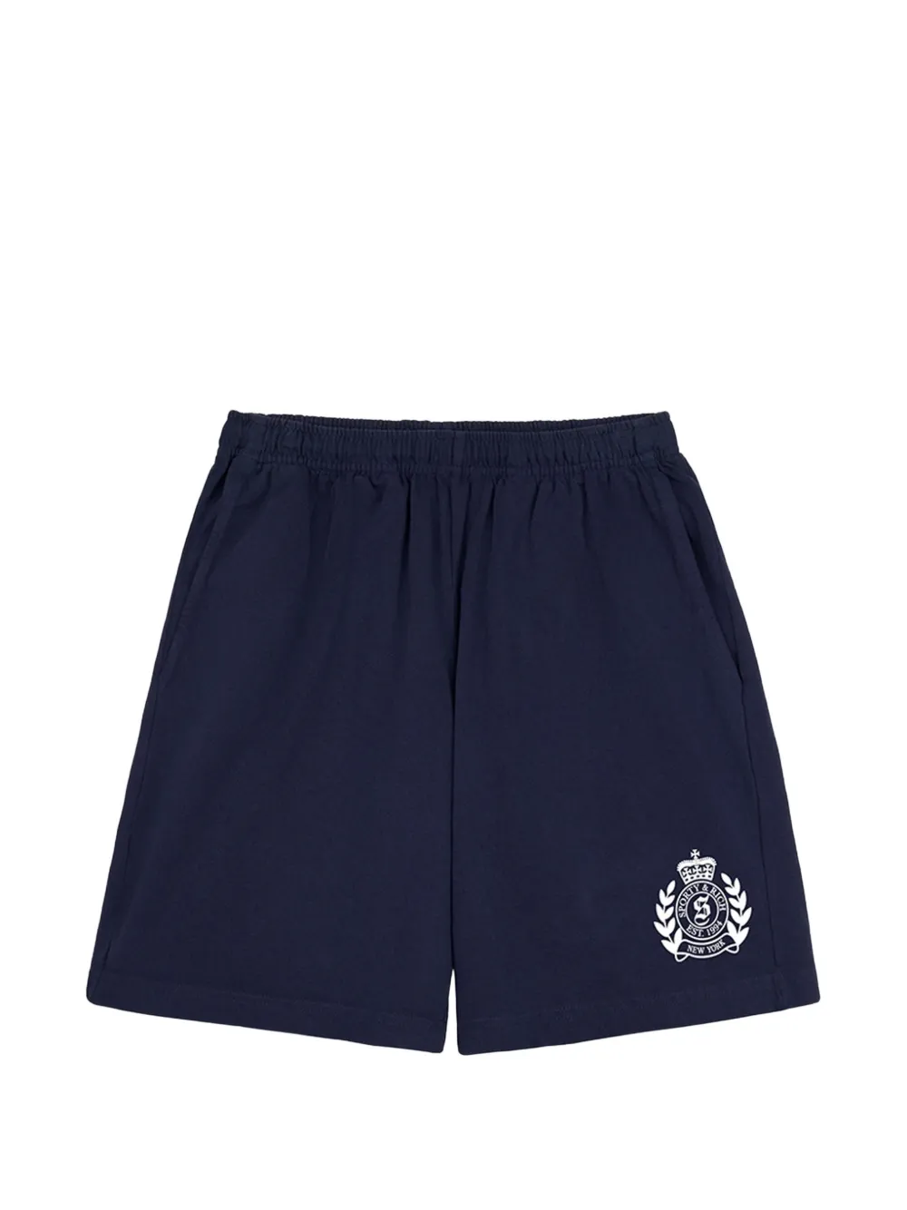 Sporty & Rich Shorts NY Crest - Blu