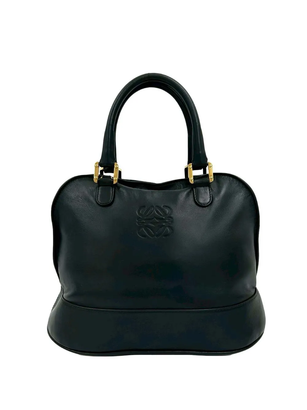 Loewe Pre-Owned Borsa a mano in pelle con motivo Anagram 2000-2026 - Nero