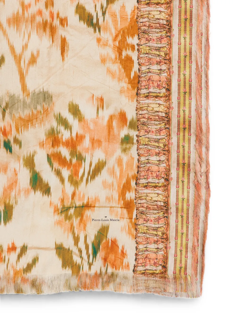 Pierre-Louis Mascia Sjaal met bloemjacquard Beige