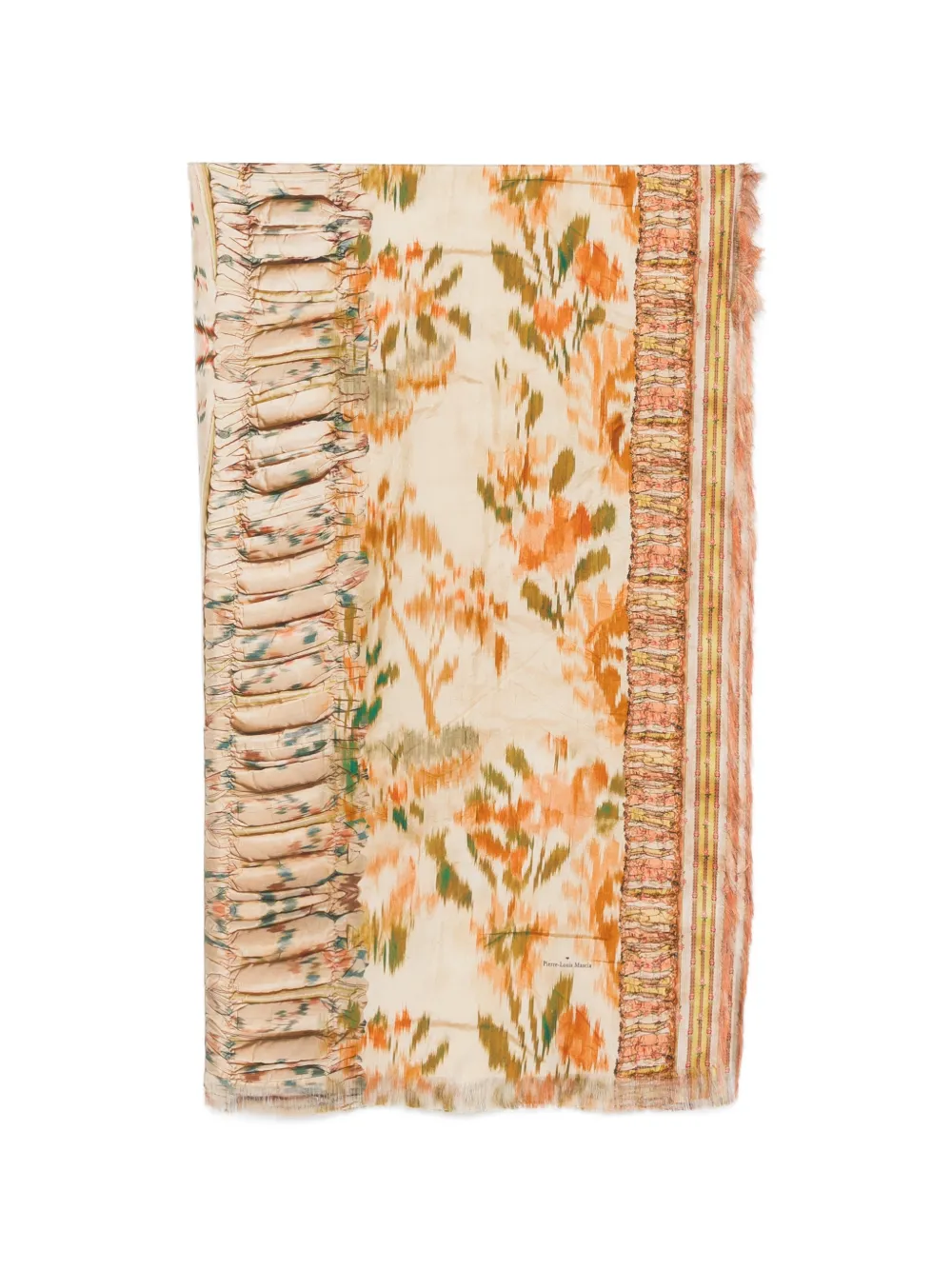 Pierre-Louis Mascia floral-print fringed scarf - Toni neutri