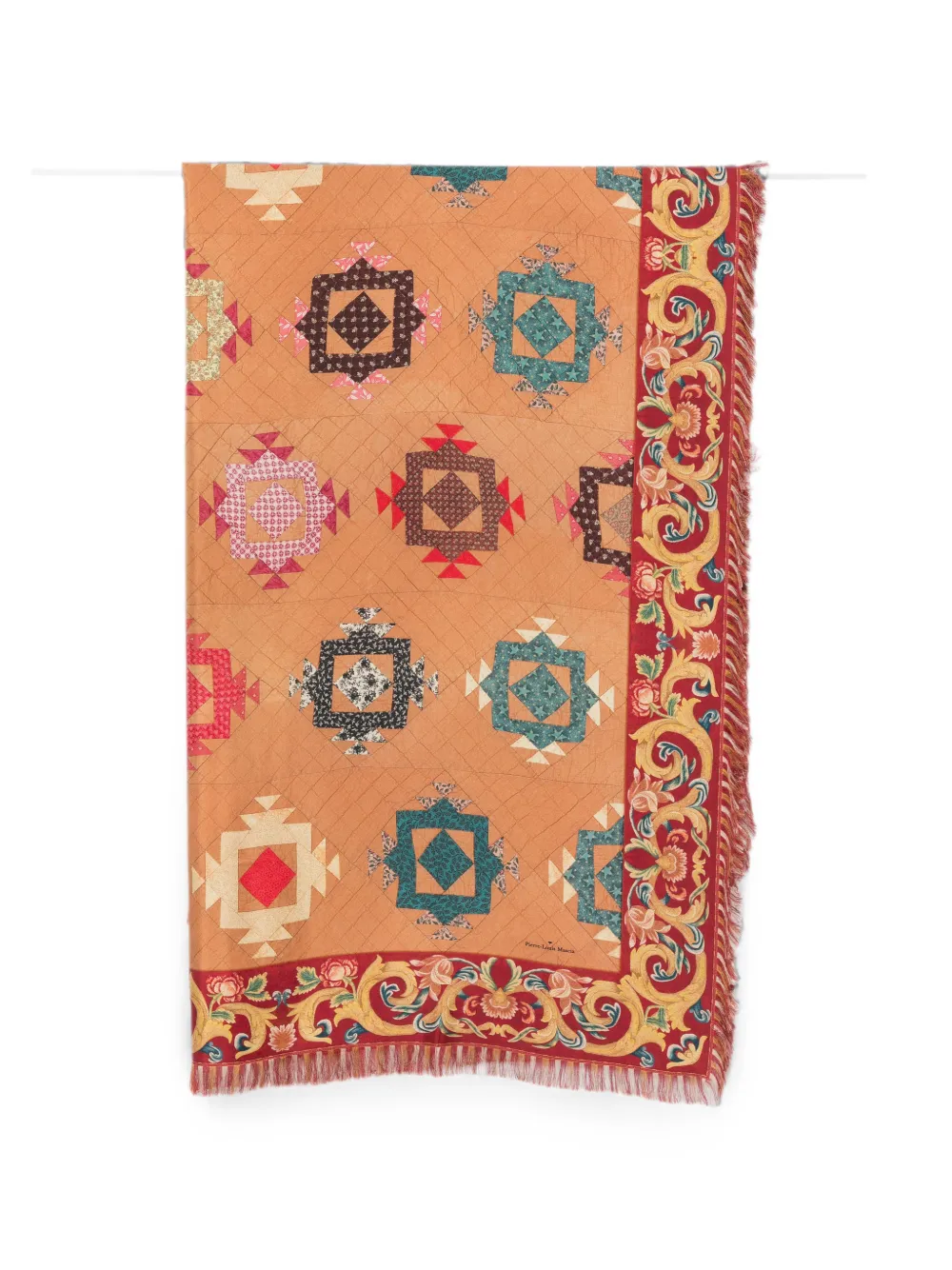 Pierre-Louis Mascia geometric-print fringed scarf - Toni neutri
