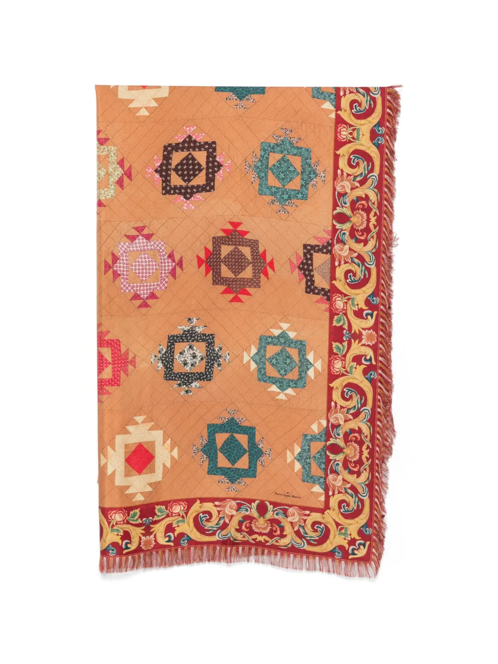 Pierre-Louis Mascia geometric-print fringed scarf - Toni neutri