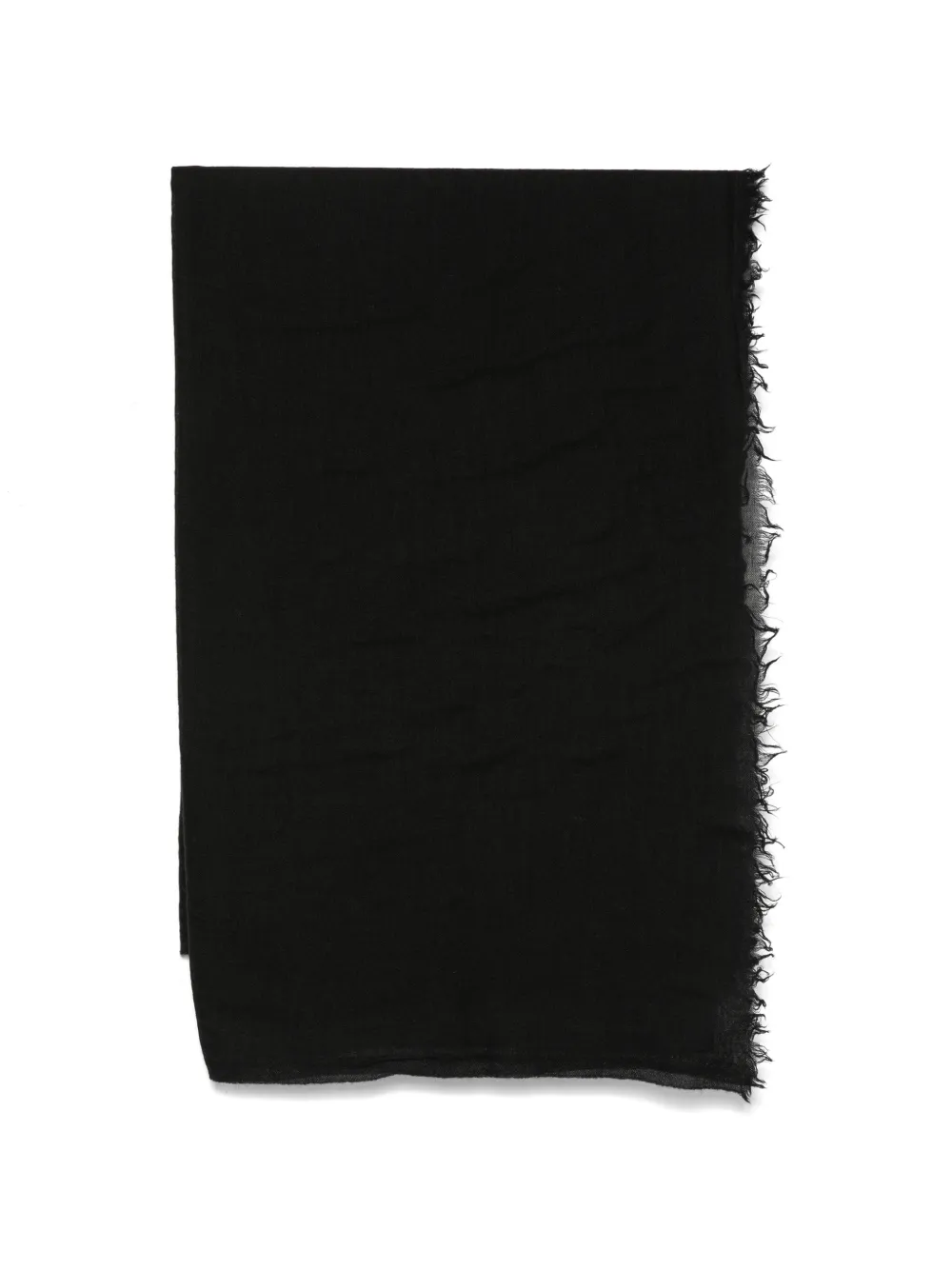 Rick Owens Sciarpa Emily con frange - Nero