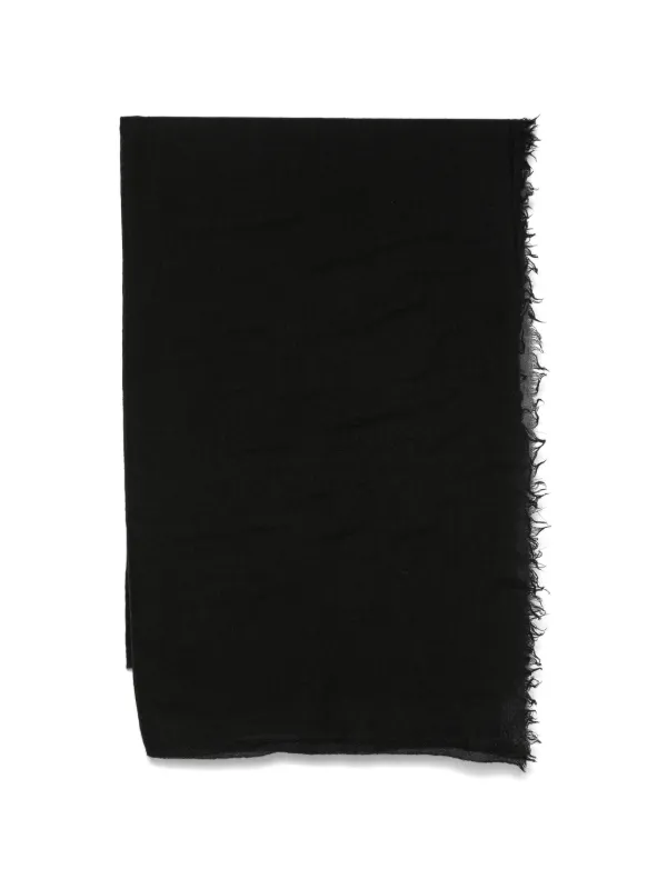 Rick Owens Emily Frayed Scarf in Black