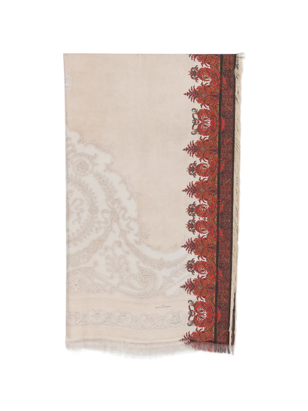 Pierre-Louis Mascia paisley-print fringed scarf - Toni neutri