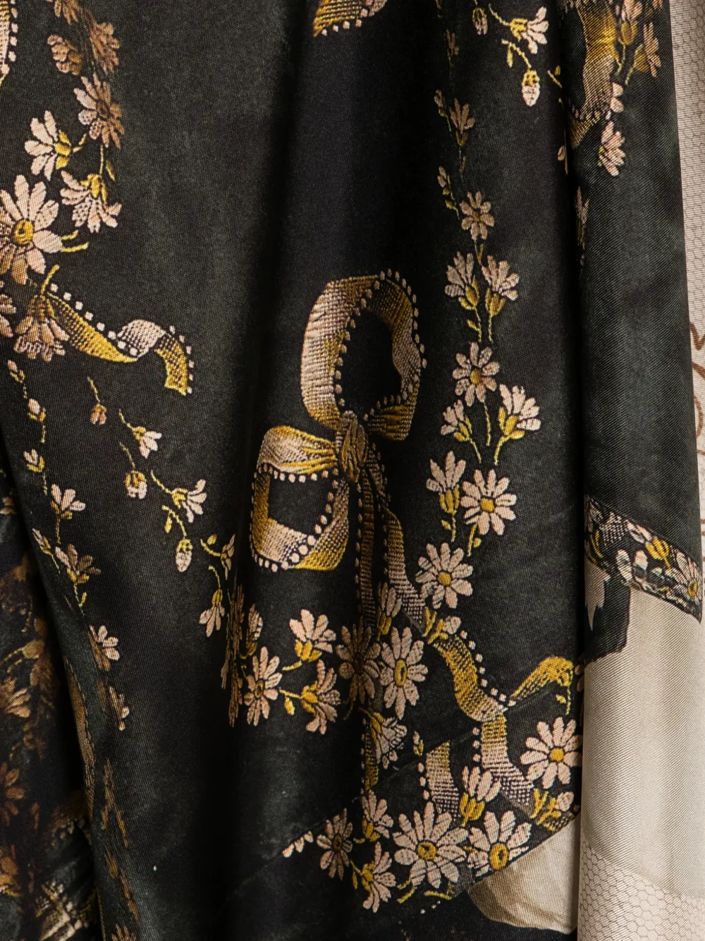 Pierre-Louis Mascia Sjaal met bloemenprint en franje Groen