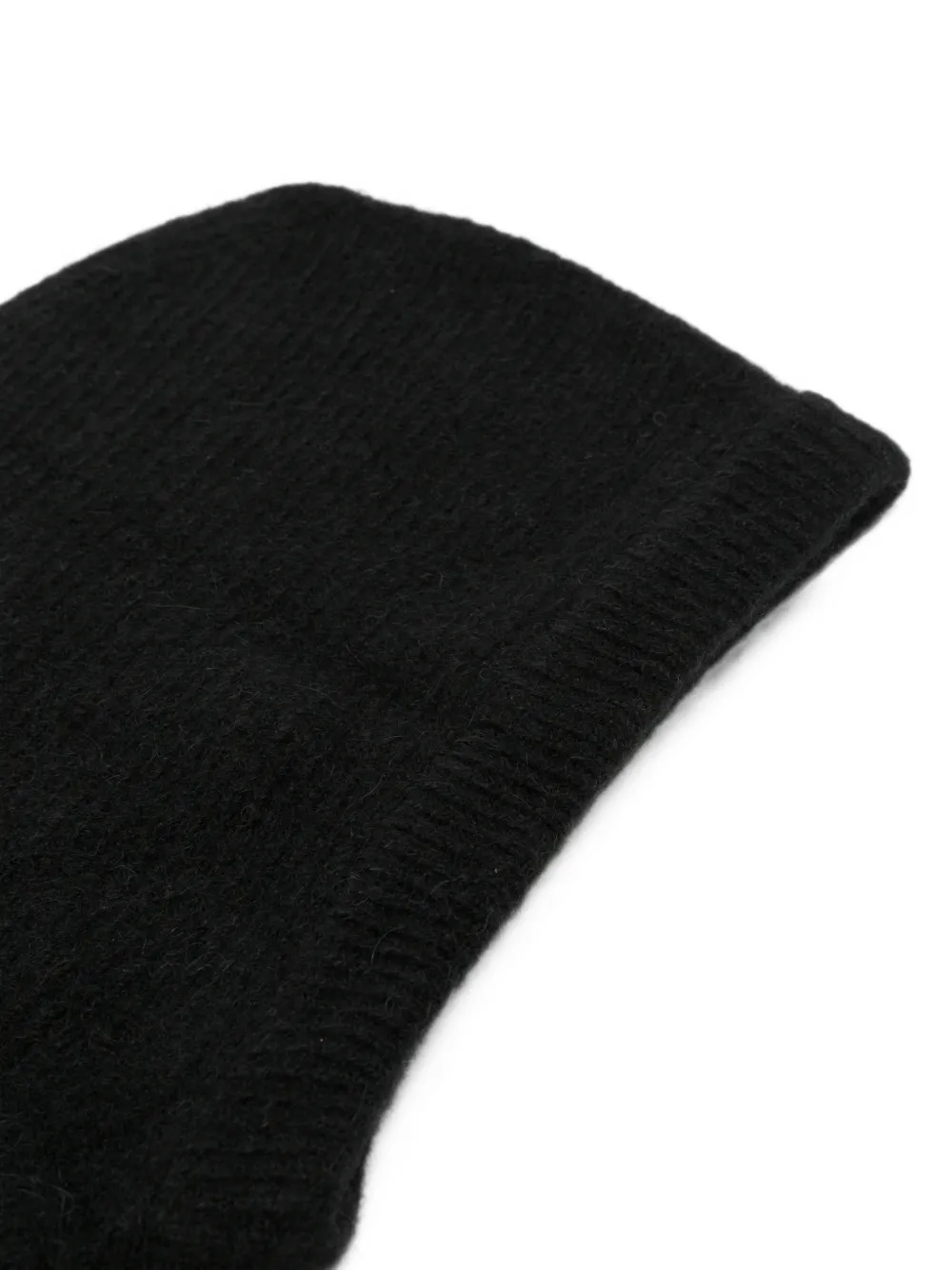Rick Owens Ribgebreide bivakmuts Zwart