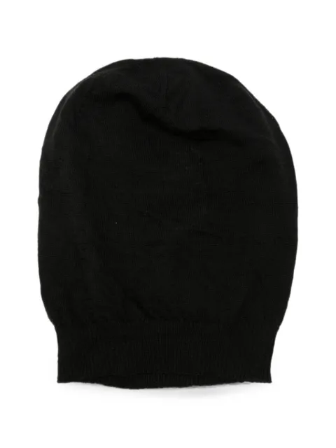 Rick Owens fine-knit ribbed-trim beanie hat