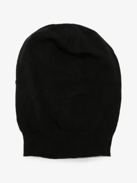 Rick Owens fine-knit ribbed-trim beanie hat