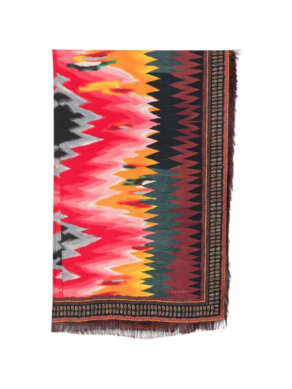 Pierre-Louis Mascia frayed-edge scarf - Rosso