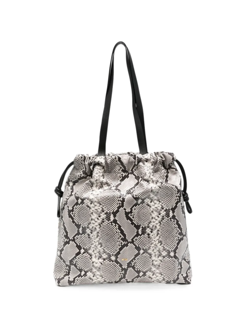 Nº21 Borsa a spalla Eva con coulisse - Grigio