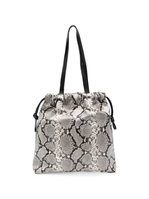 Nº21 Eva snakeskin-effect drawstring shoulder bag