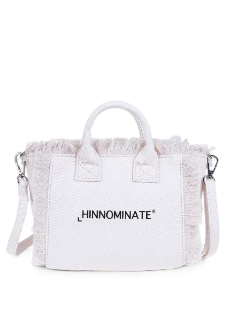 HINNOMINATE bolso de hombro pequeño con logo estampado y flecos