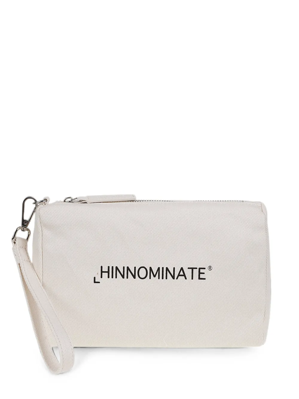 HINNOMINATE small logo-print canvas clutch bag - Weiß