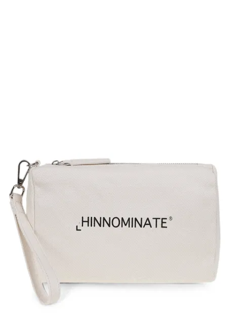 HINNOMINATE small logo-print canvas clutch bag