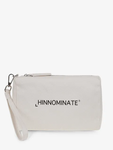 HINNOMINATE small logo-print canvas clutch bag