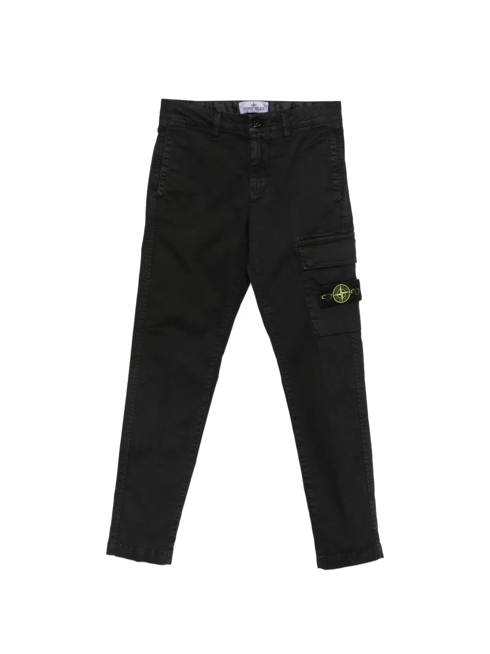 Stone Island Junior logo-patch cargo pants - Nero