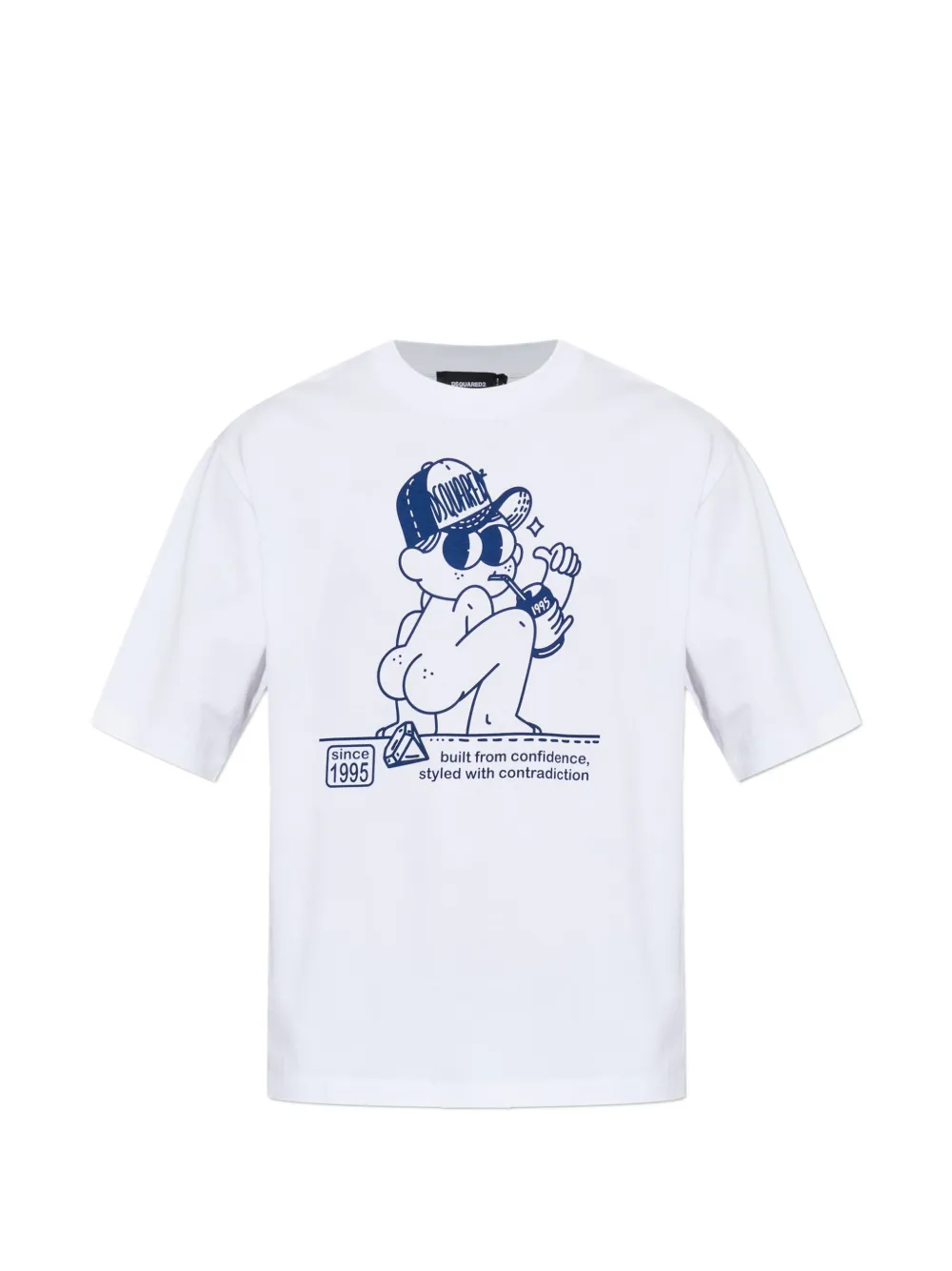 DSQUARED2 T-shirt in cotone con stampa grafica - Bianco